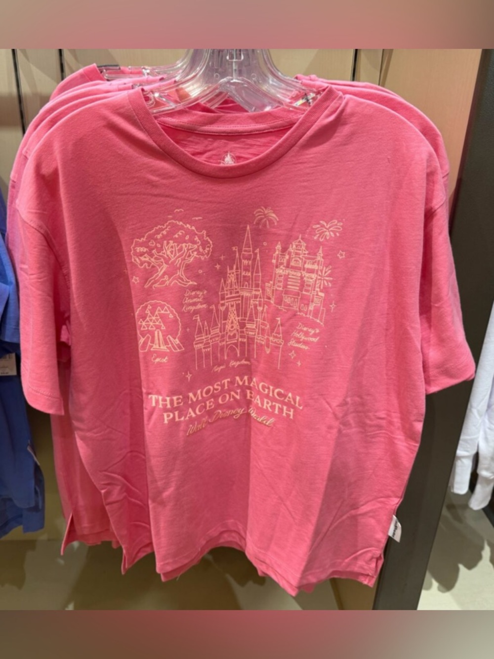2026 Disney Parks Walt Disney World Four Parks Magical Place Pink T-Shirt